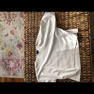 Top shop white cropped shirt